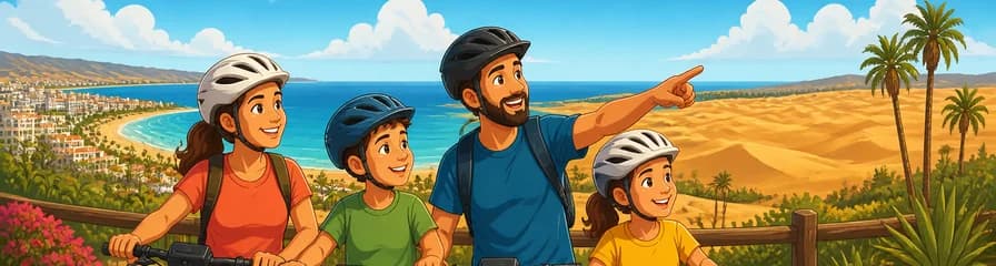 Recorrido familiar en bicicleta eléctrica: Avistamiento turístico en Playa del Inglés y las Dunas de Maspalomas