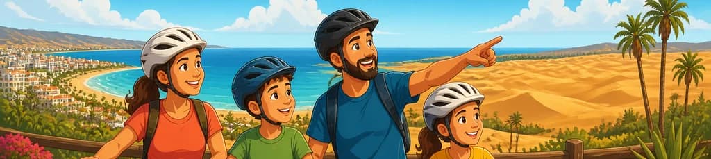 Recorrido familiar en bicicleta eléctrica: Avistamiento turístico en Playa del Inglés y las Dunas de Maspalomas