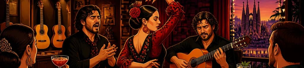 Disfruta de un tour nocturno por Barcelona con espectáculo de flamenco y degustación de tapas