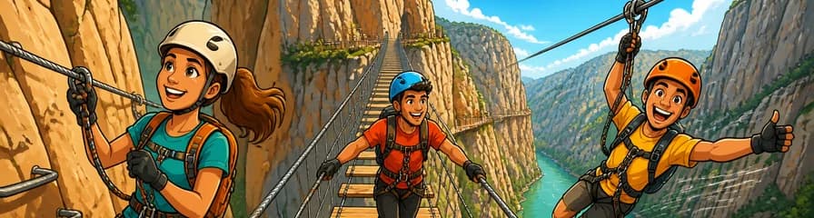 Aventura en el Caminito del Rey: Vía Ferrata y Tirolinas