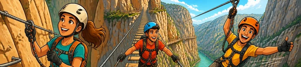 Aventura en el Caminito del Rey: Vía Ferrata y Tirolinas