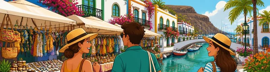 Jornada de compras y visita al mercado de los viernes en Puerto de Mogán