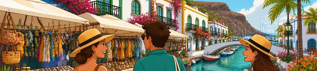 Jornada de compras y visita al mercado de los viernes en Puerto de Mogán