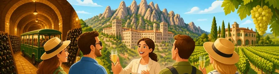 Viaje privado de un día a Montserrat y la bodega Penedés, incluyendo degustación de cava