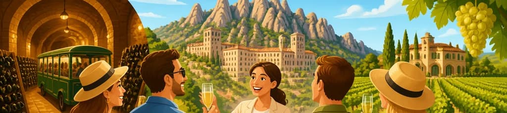 Viaje privado de un día a Montserrat y la bodega Penedés, incluyendo degustación de cava