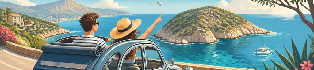 Un recorrido en 2CV clásico por la costa hasta la isla de Portixol