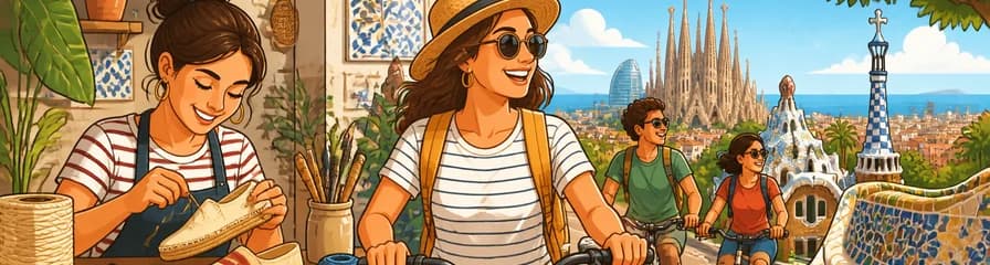 Descubre Barcelona a través de un tour ciclista y un taller de artesanía local