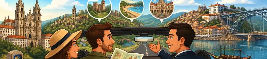 Viaje privado y recorrido turístico desde Santiago de Compostela a Oporto