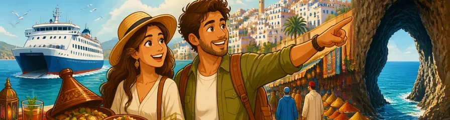 Tour privado a Tánger con viaje en ferry y comida marroquí