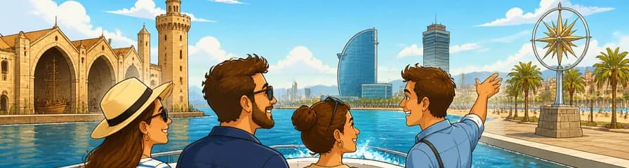 Recorrido Privado a Pie y en Barco por la Costa de Barcelona