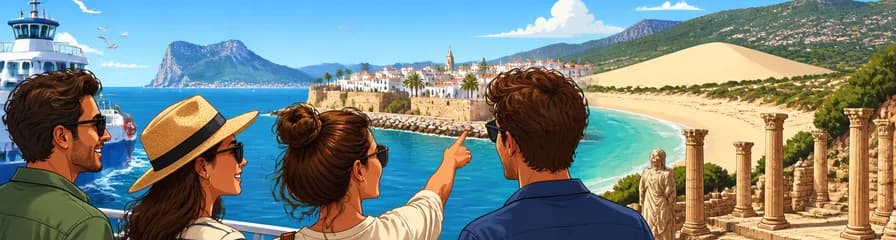 Excursión privada por la costa desde el puerto de Sevilla: Tarifa y Bolonia