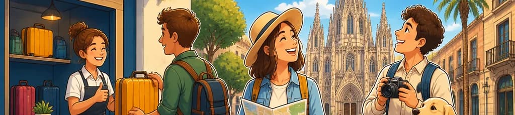 Servicio de consigna de equipaje en Barcelona, próximo a la Catedral