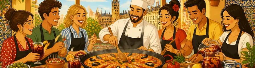 Clase de cocina española con un chef profesional para una experiencia auténtica