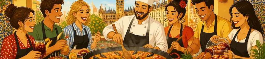 Clase de cocina española con un chef profesional para una experiencia auténtica