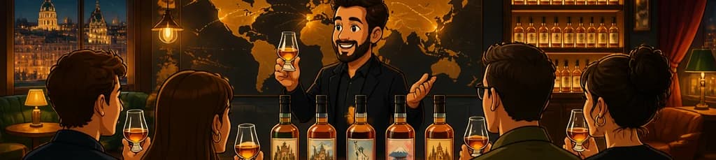 Experiencia de Cata de Whiskies del Mundo en Holy Drop, la sede del Whisky Club Madrid