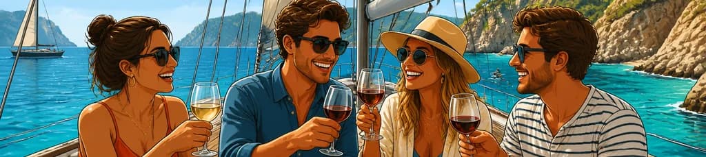 Experiencia de tapas y barra libre a bordo del yate de vela Alcudia