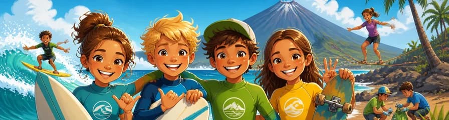 Club de surf para niños: campamento de vacaciones en Tenerife