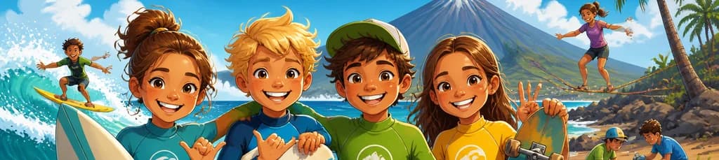 Club de surf para niños: campamento de vacaciones en Tenerife