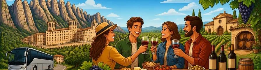 Un día inolvidable desde Barcelona: Montserrat, vino y almuerzo gourmet con vistas impresionantes