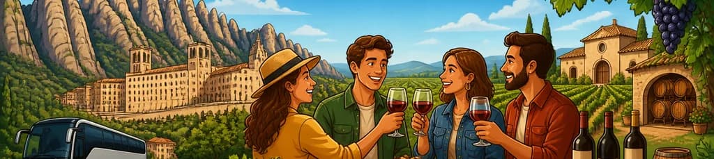 Un día inolvidable desde Barcelona: Montserrat, vino y almuerzo gourmet con vistas impresionantes