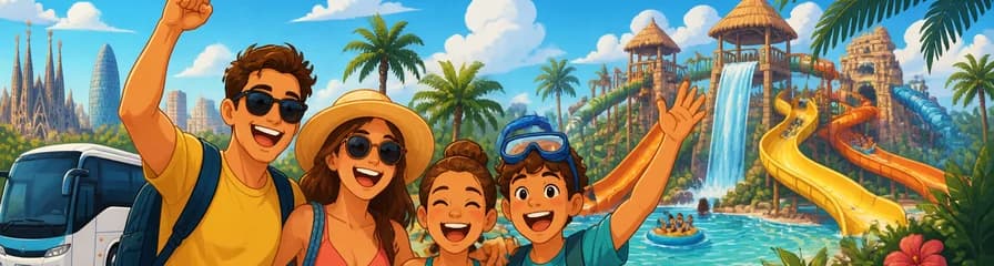 Aventura acuática caribeña: excursión de un día completo a PortAventura Caribe Aquatic Park con salida desde Barcelona