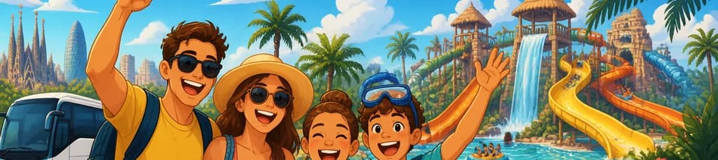 Aventura acuática caribeña: excursión de un día completo a PortAventura Caribe Aquatic Park con salida desde Barcelona