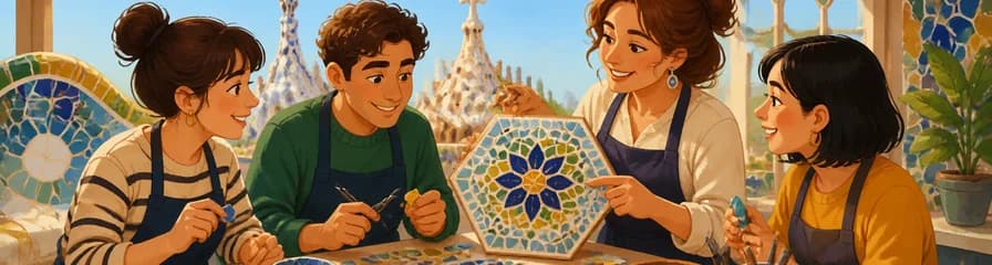 Taller de mosaico guiado en Barcelona: crea tu propio azulejo hexagonal inspirado en Gaudí en 1 hora
