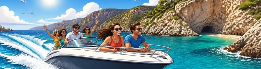 Aventura en lancha motora por la costa suroeste de la isla de Mallorca