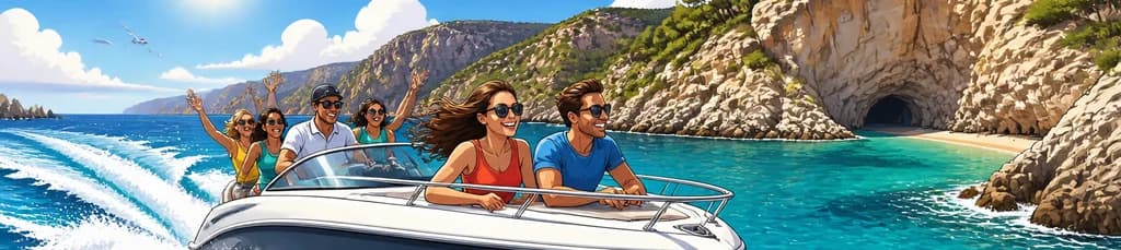 Aventura en lancha motora por la costa suroeste de la isla de Mallorca