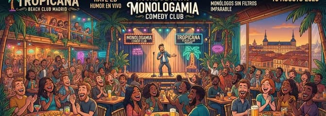 Noche de Comedia Monologamia en Tropicana Beach Club Madrid