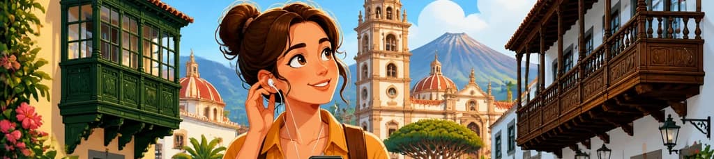 Exploración peatonal audioguiada de una hora por La Orotava, con 16 puntos de interés comentados
