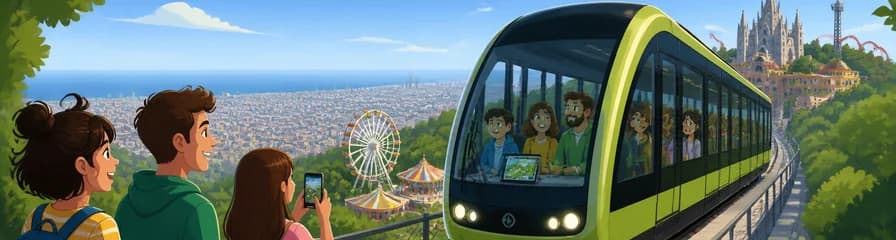 Viaje de ida y vuelta en el Funicular Cuca de Llum del Tibidabo