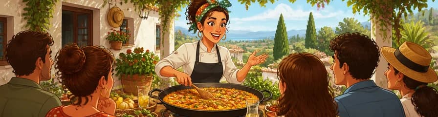 Demostración Culinaria de Paella Tradicional Andaluza en una Finca Familiar