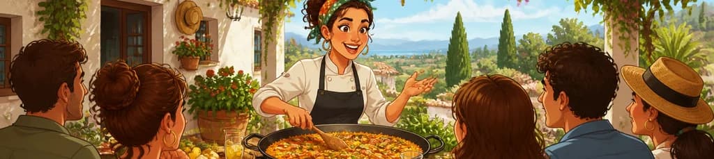 Demostración Culinaria de Paella Tradicional Andaluza en una Finca Familiar