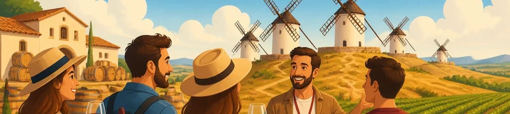 Recorrido por los Molinos de Viento del Quijote y Experiencia Enológica desde Madrid