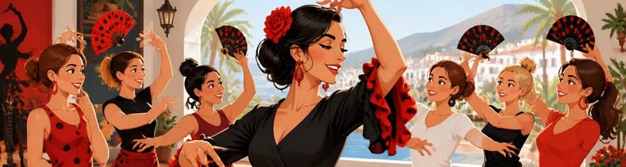 Lección de baile flamenco de una hora en Marbella con instructora española