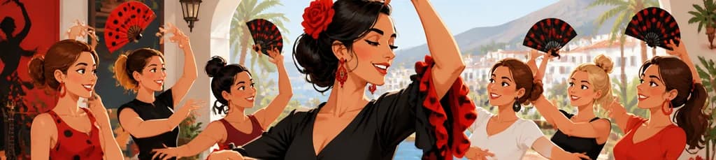 Lección de baile flamenco de una hora en Marbella con instructora española