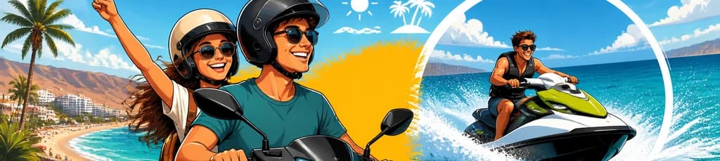 Alquiler de e-Scooter de 3 Horas en Playa del Inglés con Opción de Combo y Alquiler de Jet Ski