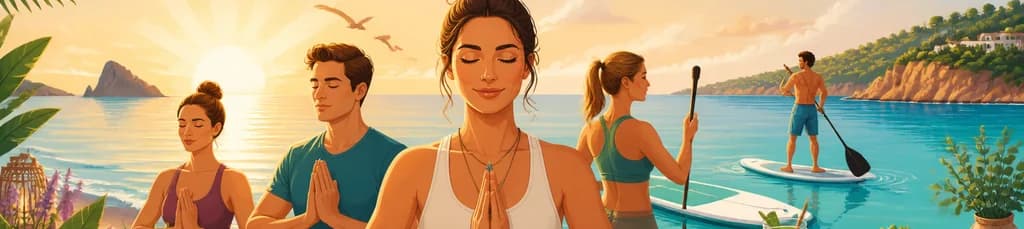 Experiencia matinal en Ibiza: Yoga al amanecer en la playa, brunch saludable y SUP