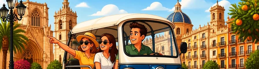 Recorrido por el centro histórico de Valencia en Tuk Tuk