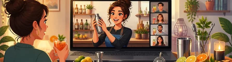 Sesión individual de aprendizaje en línea sobre la elaboración de cócteles