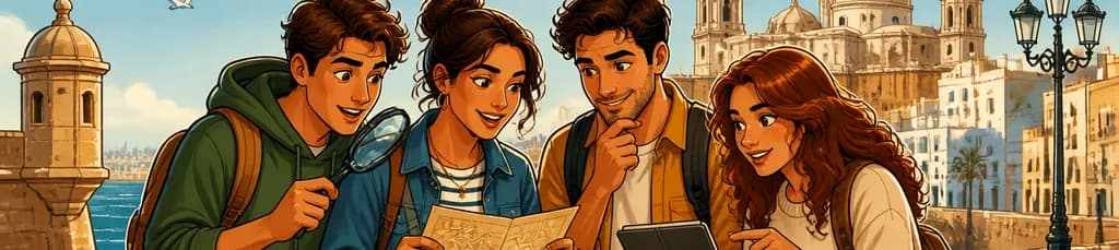 Juego de escape urbano autoguiado: El Sindicato de Cádiz