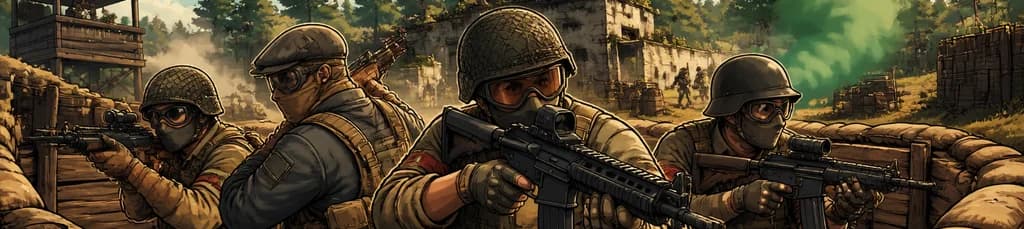 Airsoft: Inmersión realista en conflictos históricos con trincheras