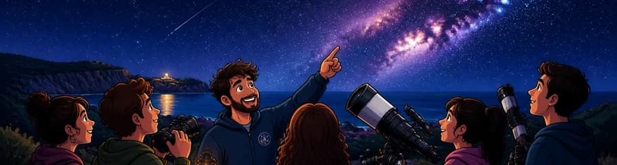 Observación astronómica del cielo nocturno de Menorca con telescopios