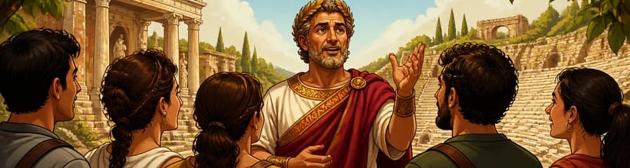Experiencia inmersiva y privada de viaje teatral con el emperador romano en Itálica