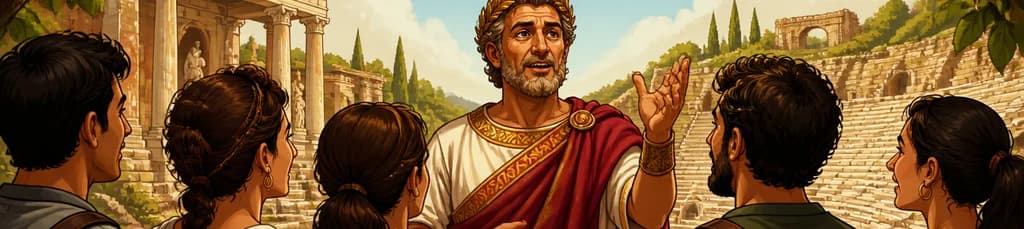 Experiencia inmersiva y privada de viaje teatral con el emperador romano en Itálica