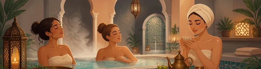 Sesión de baño árabe en grupos reducidos en Hammam Al Ándalus Palma