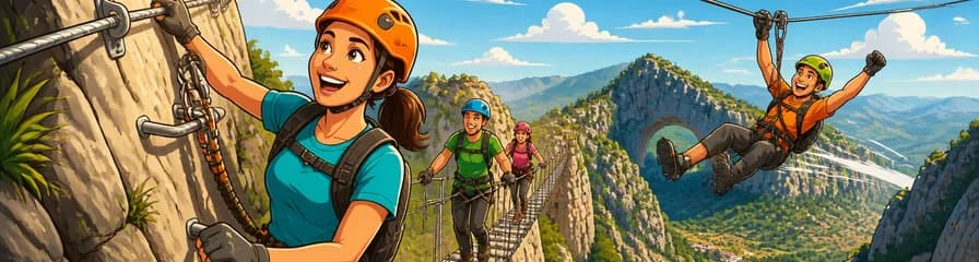 Aventura de Vía Ferrata y Tirolinas en Zafarraya