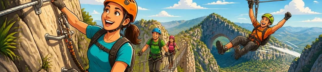 Aventura de Vía Ferrata y Tirolinas en Zafarraya