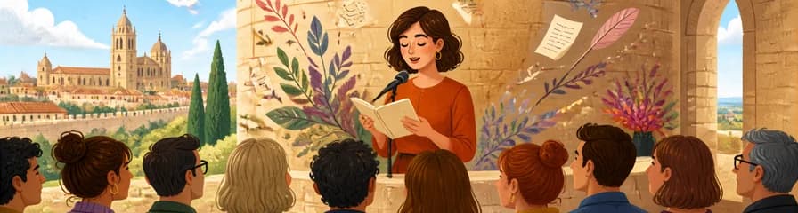 Sesión de lectura de poemas, tanto originales como de otros autores, en el Torreón, dentro del Hay Festival Segovia 2026